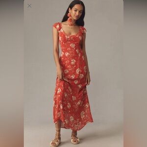 Anthropology scoop neck alone slip maxi dress